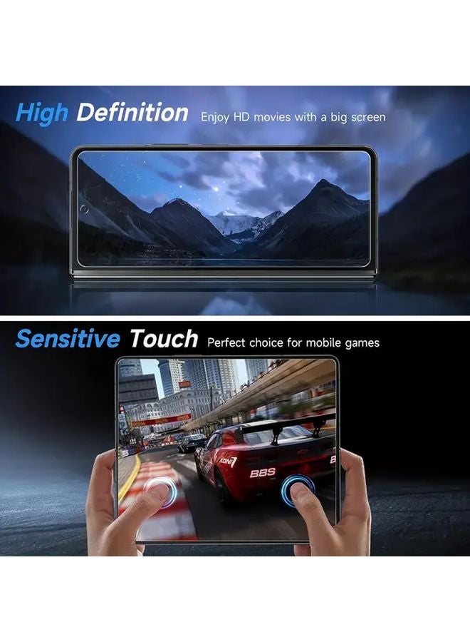 Samsung Galaxy Z Fold 5 Screen Protector 6 in 1 Kit 2 TPU Films 4 Tempered Glass Easy Installation Drop Protection - Image 3
